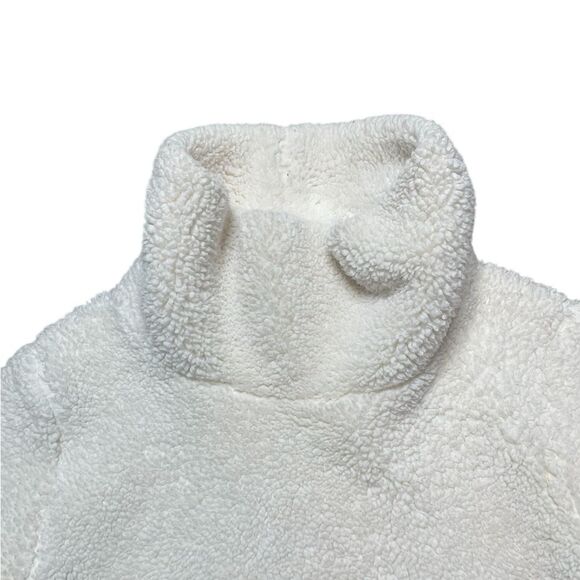 ATHLETA Nirvana Sherpa Funnel Neck Sweatshirt Cream Size Medium - Picture 4 of 9